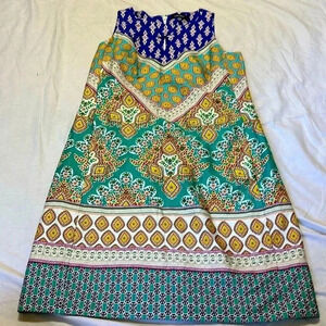 Nine West Paisley print sleeveless dress size 6 midi
